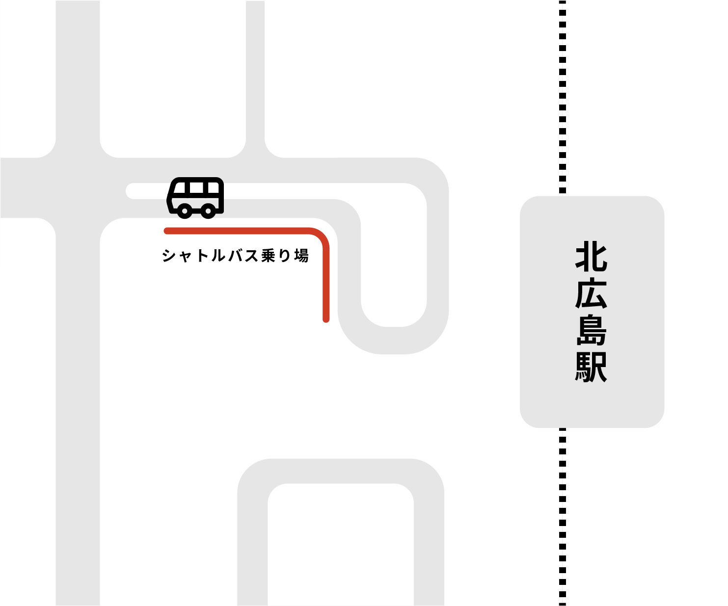 北広島駅西口専用乗り場